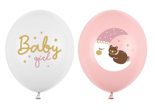 10 Stück Luftballon Baby Girl Baby-Bär auf dem Mond Blau Deko Ballon für Babyparty Geburt Baby Shower Party Luftballon Deko Babyzimmer, Made in EU 10 Stück Luftballon Baby Girl Baby-Bär auf dem Mond Blau Deko Ballon für Babyparty Geburt Baby Shower Party Luftballon Deko Babyzimmer, Made in EU von Libetui