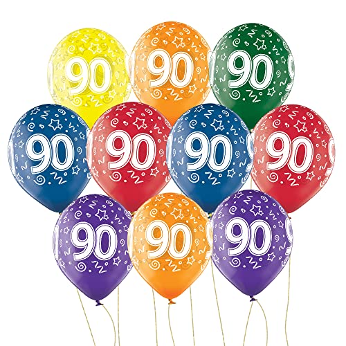 10 bunte Luftballons 90. Geburtstag Made in EU Metallic 30cm Ballons 90 Geburtstag 90 Jahre Party Ballon 90 Dekoration Luftballons Zahl 90 10 bunte Luftballons 90. Geburtstag Made in EU Metallic 30cm Ballons 90 Geburtstag 90 Jahre Party Ballon 90 Dekoration Luftballons Zahl 90 von Libetui