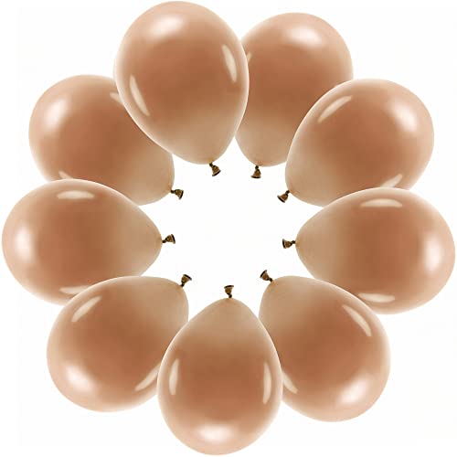 10 elegante Luftballons Pastell Schokoladenbraun Eco Ballons Pastel Braun Made in EU Deko Geburtstag Kinder Erwachsene Hochzeit Party Deko Ballons pastellbraun Helium geeignet von Libetui