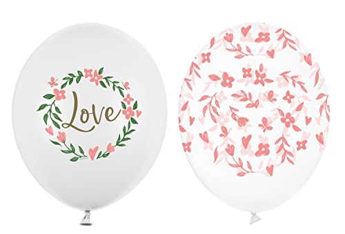 10er Pastell Luftballons Love Ballon Liebe Ballon Blumen Deko Valentine Verlobung Hochzeit Deko Valentinstag Luftballons Pastell Blumen von Libetui