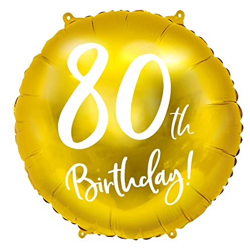 2er Set Luftballons 80. Geburtstag Folienballon 80 Geburtstag Frau Mann Geschenk Luftballon 80th Birthday Deko Ballon Zahl 80 Gold hochwertig, 45cm 2er Set Luftballons 80. Geburtstag Folienballon 80 Geburtstag Frau Mann Geschenk Luftballon 80th Birthday Deko Ballon Zahl 80 Gold hochwertig, 45cm von Libetui