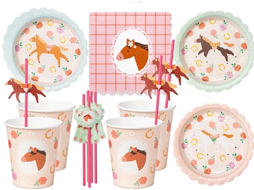 48 Teile Geschirrset Pony Süße Pferde Geburtstag Geburtstag Mädchen Junge Party Partygeschirr Kindergeburtstag Junge Erwachsene Pappgeschirr Pferd Reiter für 12 Personen 48 Teile Geschirrset Pony Süße Pferde Geburtstag Geburtstag Mädchen Junge Party Partygeschirr Kindergeburtstag Junge Erwachsene Pappgeschirr Pferd Reiter für 12 Personen von Libetui