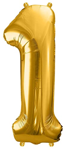 XXL Luftballon 1. Geburtstag Folienballon 1 Geburtstag 100cm Metallic Gold Hochwertig Ballon 1 Deko Jubiläum 1 Jahr Kindergeburtstag XXL Luftballon 1. Geburtstag Folienballon 1 Geburtstag 100cm Metallic Gold Hochwertig Ballon 1 Deko Jubiläum 1 Jahr Kindergeburtstag von Libetui