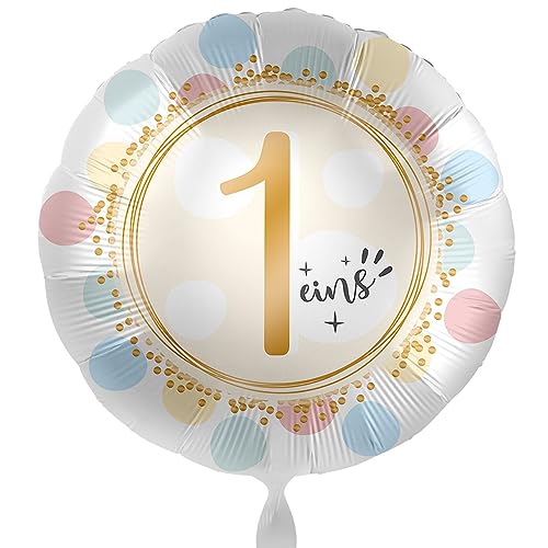 Ballon 1. Geburtstag Regenbogen Pastell Folienballon 1 eins Deko Luftballon Geburtstag Kinder 1 Jahr Mädchen Junge, Made in EU Ballon 1. Geburtstag Regenbogen Pastell Folienballon 1 eins Deko Luftballon Geburtstag Kinder 1 Jahr Mädchen Junge, Made in EU von Libetui