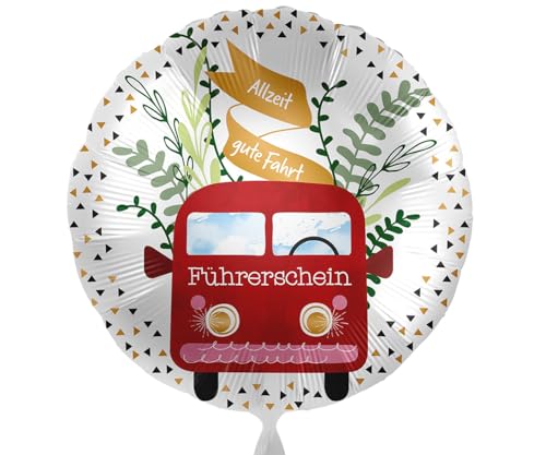 Ballon Führerschein Allzeit Gute Fahrt Folienballon zum Führerschein Ballon Geschenk Führerscheinprüfung Fahrschule Party, Made in EU von Libetui