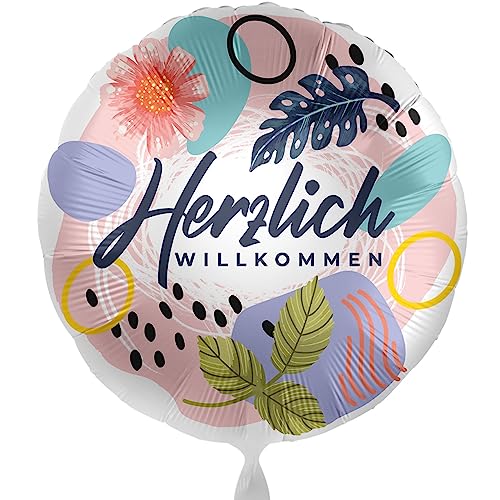 Ballon Herzlich Willkommen Folienballon Willkommen Party Geburtstag Party Dekoration Ballon bunte Blumen -Made in EU- ungefüllt, Helium geeignet Ballon Herzlich Willkommen Folienballon Willkommen Party Geburtstag Party Dekoration Ballon bunte Blumen -Made in EU- ungefüllt, Helium geeignet von Libetui