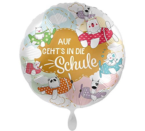Ballon Schulanfang 'Auf geht's in die Schule' Luftballon Einschulung Geschenk Schulkind zur Einschulung Ballon Schuleinführung -Made in USA & Germany- Helium geeignet Ballon Schulanfang 'Auf geht's in die Schule' Luftballon Einschulung Geschenk Schulkind zur Einschulung Ballon Schuleinführung -Made in USA & Germany- Helium geeignet von Libetui