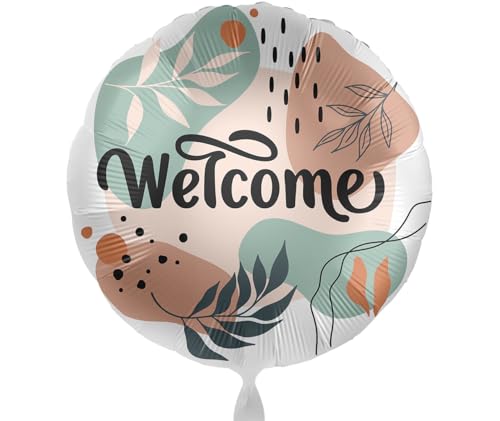 Ballon 'Welcome' Folienballon Willkommen Party herzliche Begrüßung Heimkehr Reise Urlaub Ballon Made in EU, Helium geeignet von Libetui