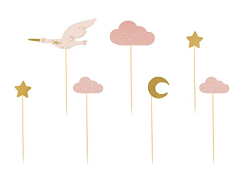 Kuchendeko Geburtstag Mädchen Cake Topper Kuchenstecker Kuchendeko Baby Party Storch Sterne Wolken Mond Geburtstagskuchen Deko Babyparty Tortenstecker Rosa Kuchendeko Geburtstag Mädchen Cake Topper Kuchenstecker Kuchendeko Baby Party Storch Sterne Wolken Mond Geburtstagskuchen Deko Babyparty Tortenstecker Rosa von Libetui
