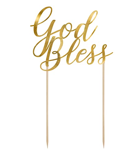 Cake Topper God Bless Kuchendeko Dekoration Kommunion Konfirmation Taufe Kuchenstecker God bless Made in EU Cake Topper God Bless Kuchendeko Dekoration Kommunion Konfirmation Taufe Kuchenstecker God bless Made in EU von Libetui