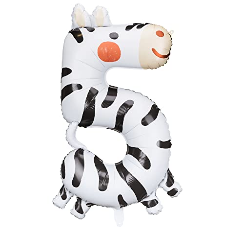 Folienballon 5 Ballon 5. Geburtstag Zebra Folienballon Zahl 5 Geschenk Kinder 5 Geburtstag Junge Mädchen Safari Luftballon 5 Folienballon 5 Ballon 5. Geburtstag Zebra Folienballon Zahl 5 Geschenk Kinder 5 Geburtstag Junge Mädchen Safari Luftballon 5 von Libetui
