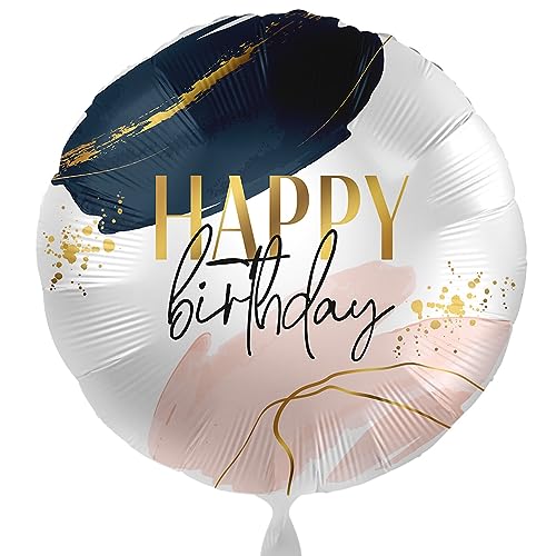 Eleganter Folienballon Happy Birthday Ballon Geburtstag Deko modern Luftballon Geburtstag, Helium geeignet, Made in EU & Germany Eleganter Folienballon Happy Birthday Ballon Geburtstag Deko modern Luftballon Geburtstag, Helium geeignet, Made in EU & Germany von Libetui