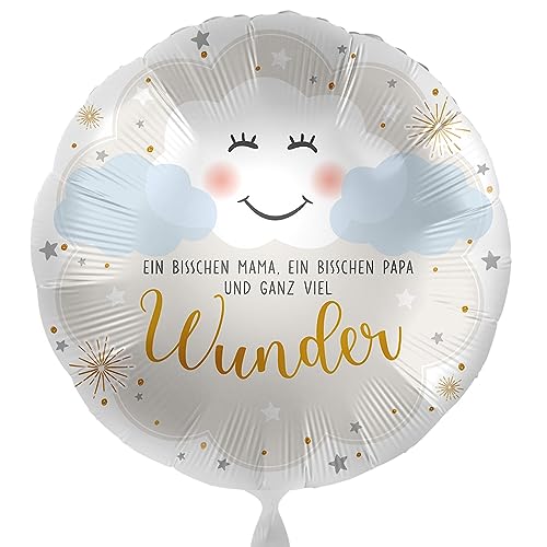 Folienballon Baby 'Ein bisschen Mama, ein bisschen Papa und ganz viel Wunder' Deko Babyparty Ballon Hallo Baby Dusche Willkommen Baby Geburt Luftballon, Made in EU, Helium geeignet Folienballon Baby 'Ein bisschen Mama, ein bisschen Papa und ganz viel Wunder' Deko Babyparty Ballon Hallo Baby Dusche Willkommen Baby Geburt Luftballon, Made in EU, Helium geeignet von Libetui