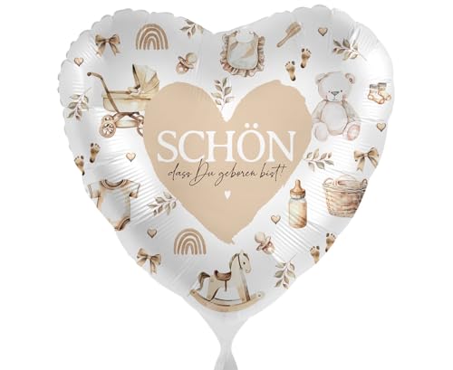 Folienballon Baby 'Schön, dass du geboren bist' Ballon Geburt Party Deko Babyparty Baby Mädchen Junge Luftballon Made in EU, Helium geeignet Folienballon Baby 'Schön, dass du geboren bist' Ballon Geburt Party Deko Babyparty Baby Mädchen Junge Luftballon Made in EU, Helium geeignet von Libetui