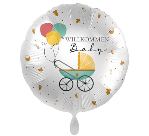 Folienballon Baby 'Willkommen Baby' Ballon Babywagen Babyparty Hello Baby Shower Geburtsparty Luftballon Baby, Made in EU, Helium geeignet Folienballon Baby 'Willkommen Baby' Ballon Babywagen Babyparty Hello Baby Shower Geburtsparty Luftballon Baby, Made in EU, Helium geeignet von Libetui