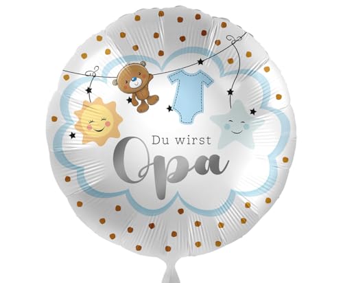 Folienballon 'Du wirst Opa' Verkündung der Schwangerschaft Ballonliebevolle Überraschung Luftballon Gender-Reveal Babyparty Made in EU von Libetui