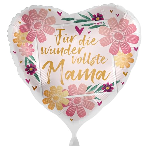 Folienballon Für die wundervollste Mama Blumen Ballon Muttertag Deko Geschenk Mama Geburtstag Mutter Luftballon Weihnachten Geschenk Mutti, Made in EU, Helium geeignet Folienballon Für die wundervollste Mama Blumen Ballon Muttertag Deko Geschenk Mama Geburtstag Mutter Luftballon Weihnachten Geschenk Mutti, Made in EU, Helium geeignet von Libetui