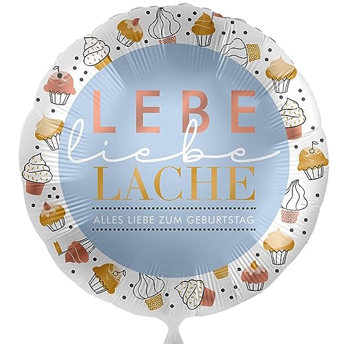 Folienballon Geburstag Lebe-Liebe-Lache Ballon Deko Geburtstag Frauen Männer Luftballon Geschenk für Erwachsene und Kinder von Libetui