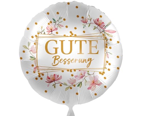Folienballon Gute Besserung Ballon Genesung Luftballon Made in EU & Germany- Kirschblüte Ballon Genesungswünsche, Helium geeignet von Libetui
