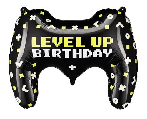 Folienballon Happy Birthday 'Level Up' Ballon Geburtstag Junge Mädchen Erwachsene Deko & Geschenk zum Geburtstag Luftballon Gamer Spieler, 60cm Folienballon Happy Birthday 'Level Up' Ballon Geburtstag Junge Mädchen Erwachsene Deko & Geschenk zum Geburtstag Luftballon Gamer Spieler, 60cm von Libetui