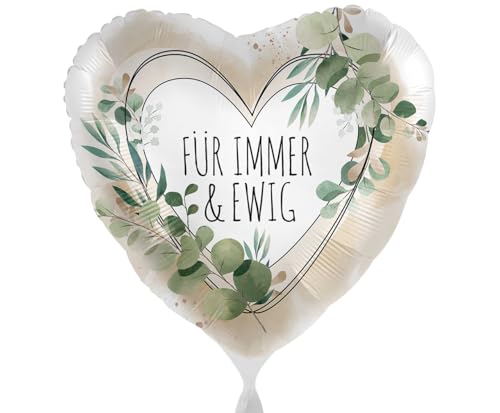 Folienballon Hochzeit 'Für immer und ewig' Luftballon Geschenk Brautpaar Glückwunsch Hochzeit Verlobung Herz Liebe Ballon Made in EU Folienballon Hochzeit 'Für immer und ewig' Luftballon Geschenk Brautpaar Glückwunsch Hochzeit Verlobung Herz Liebe Ballon Made in EU von Libetui