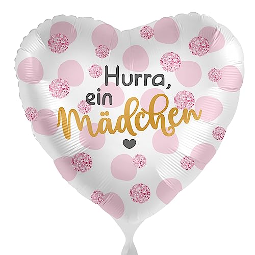 Folienballon 'Hurra Ein Mädchen' Ballon Baby Mädchen Luftballon Deko Babyparty Gender Reveal Willkommen Baby Made in EU Helium geeignet, Folienballon 'Hurra Ein Mädchen' Ballon Baby Mädchen Luftballon Deko Babyparty Gender Reveal Willkommen Baby Made in EU Helium geeignet, von Libetui