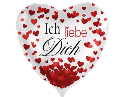 Folienballon Ich liebe Dich Ballon Deko Valentine Heiratsantrag Verlobung Geschenk Hochzeit Liebeserklärung Hochzeitstag Rote Herzen, Made in EU von Libetui