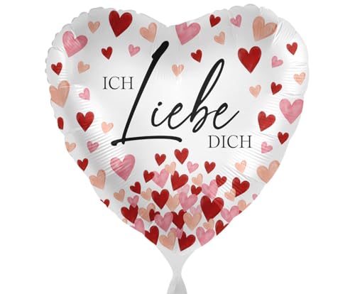 Folienballon Ich liebe Dich Herzen Ballon Deko Valentine Heiratsantrag Verlobung Geschenk Hochzeit Liebeserklärung Hochzeitstag Muttertag Vatertag, Made in EU von Libetui