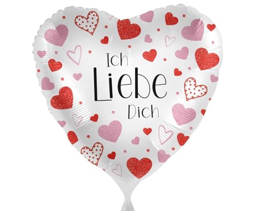 Folienballon Ich liebe Dich Herzen Ballon Deko Valentine Heiratsantrag Verlobung Geschenk Hochzeit Liebeserklärung Hochzeitstag Muttertag Vatertag, Made in EU von Libetui