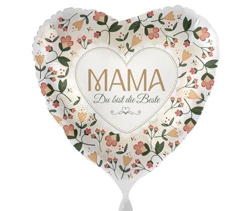 Folienballon Mama 'Du bist die Beste' Blumen Ballon Muttertag Deko Geschenk Mama Geburtstag Mutter Luftballon Geschenk Mutti, Made in EU, Helium geeignet Folienballon Mama 'Du bist die Beste' Blumen Ballon Muttertag Deko Geschenk Mama Geburtstag Mutter Luftballon Geschenk Mutti, Made in EU, Helium geeignet von Libetui