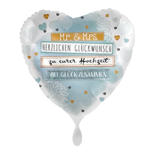 Folienballon Mr. Mrs. Luftballon Glückwunsch Hochzeit Mr & mrs Viel Glück zusammen Verlobung Geschenk Brautpaar Hochzeitsdeko Ballon, Made in EU Folienballon Mr. Mrs. Luftballon Glückwunsch Hochzeit Mr & mrs Viel Glück zusammen Verlobung Geschenk Brautpaar Hochzeitsdeko Ballon, Made in EU von Libetui