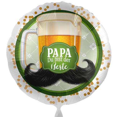 Folienballon Papa - Du bist der Beste Ballon Motiv Bierkrug und Schnauzbart Geschenk zum Papa's Geburtstag, Vatertag Ballon für Vater den Bierliebhaber, Made in EU, Helium geeignet Folienballon Papa - Du bist der Beste Ballon Motiv Bierkrug und Schnauzbart Geschenk zum Papa's Geburtstag, Vatertag Ballon für Vater den Bierliebhaber, Made in EU, Helium geeignet von Libetui