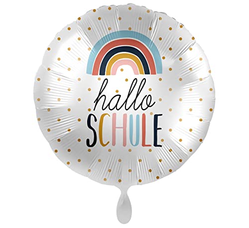 Folienballon Schulanfang 'Hallo Schule' Luftballon Geschenk Schulkind zur Einschulung Schulstart Schulbeginn Ballon Regenbogen, Made in EU, Helium geeignet Folienballon Schulanfang 'Hallo Schule' Luftballon Geschenk Schulkind zur Einschulung Schulstart Schulbeginn Ballon Regenbogen, Made in EU, Helium geeignet von Libetui