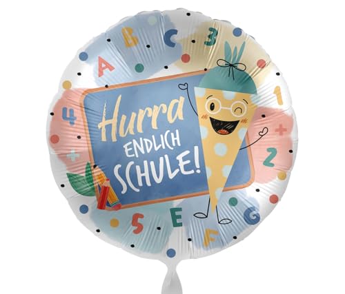 Folienballon Schulanfang Hurra Endlich Schule Luftballon Geschenk Schulkinder zum Schulbeginn Ballon 1. Klasse Schuleinführung Einschulung -Made in EU- Helium geeignet Folienballon Schulanfang Hurra Endlich Schule Luftballon Geschenk Schulkinder zum Schulbeginn Ballon 1. Klasse Schuleinführung Einschulung -Made in EU- Helium geeignet von Libetui
