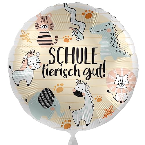 Folienballon Schulanfang 'Schule - tierisch gut' Luftballon Einschulung Geschenk Schulkind Einschulung Ballon 1. Klasse - Helium geeignet Folienballon Schulanfang 'Schule - tierisch gut' Luftballon Einschulung Geschenk Schulkind Einschulung Ballon 1. Klasse - Helium geeignet von Libetui