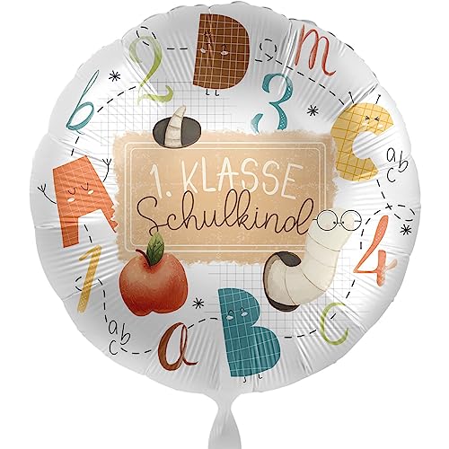 Folienballon Schulkind ABC 123 1. Klasse Ballon Geschenk zur Einschulung Luftballon Schulanfang Schulbeginn, Helium geeignet Folienballon Schulkind ABC 123 1. Klasse Ballon Geschenk zur Einschulung Luftballon Schulanfang Schulbeginn, Helium geeignet von Libetui