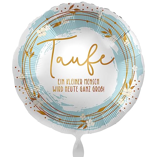 Folienballon Taufe 'Ein kleiner Mensch wird heute ganz groß' Deko Tauffeier Luftballon Taufe Junge Mädchen Dekoration Ballon baptize -Made in EU- ungefüllt, Helium geeignet Folienballon Taufe 'Ein kleiner Mensch wird heute ganz groß' Deko Tauffeier Luftballon Taufe Junge Mädchen Dekoration Ballon baptize -Made in EU- ungefüllt, Helium geeignet von Libetui