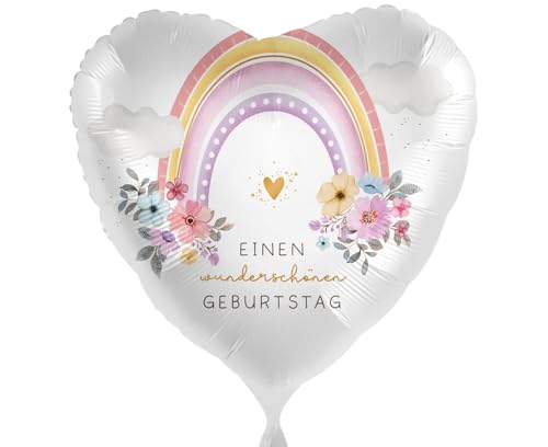 Folienballon 'Wunderschönen Geburtstag ' Ballon Regenbogen Geburtstag Frauen Mädchen Deko Blumen Luftballon, Helium geeignet Folienballon 'Wunderschönen Geburtstag ' Ballon Regenbogen Geburtstag Frauen Mädchen Deko Blumen Luftballon, Helium geeignet von Libetui
