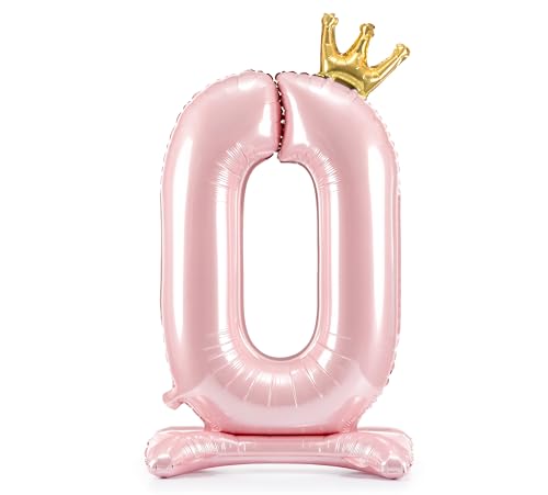 Folienballon Zahl 0 Geburtstag XXL Ballon 0 Hellrosa mit Standfuß selbststehend BallonKindergeburtstag Luftballon Rosa mit goldener Krone Folienballon Zahl 0 Geburtstag XXL Ballon 0 Hellrosa mit Standfuß selbststehend BallonKindergeburtstag Luftballon Rosa mit goldener Krone von Libetui
