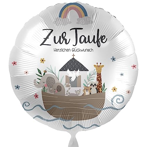 Folienballon Zur Taufe Herzlichen Glückwunsch Ballon Taufe Junge Mädchen Deko Tauffeier Luftballon Motiv Arche Noah, Made in EU, ungefüllt, Helium geeignet Folienballon Zur Taufe Herzlichen Glückwunsch Ballon Taufe Junge Mädchen Deko Tauffeier Luftballon Motiv Arche Noah, Made in EU, ungefüllt, Helium geeignet von Libetui