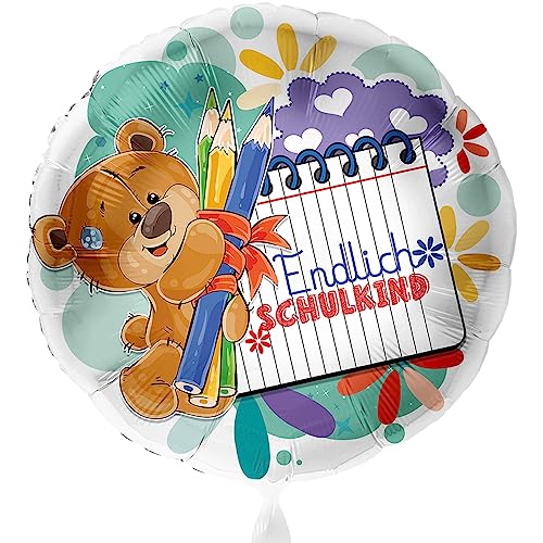 Foliennballon Schulanfang 'Endlich Schulkind' Luftballon Einschulung Geschenk Schulkind zur Einschulung Ballon 1. Klasse - Helium geeignet Foliennballon Schulanfang 'Endlich Schulkind' Luftballon Einschulung Geschenk Schulkind zur Einschulung Ballon 1. Klasse - Helium geeignet von Libetui