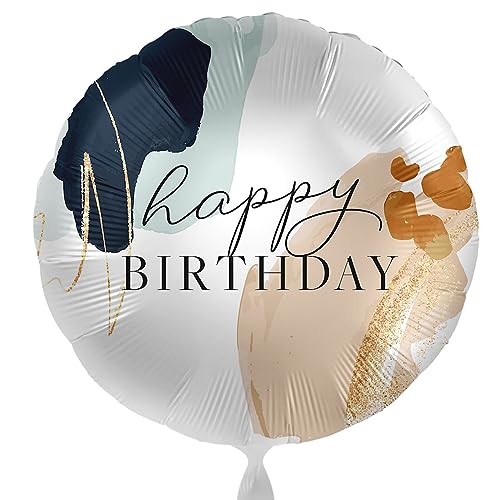 Glamouröser Folienballon Happy Birthday Ballon Geburtstag Deko modern Luftballon Geburtstag, Helium geeignet, Made in EU & Germany Glamouröser Folienballon Happy Birthday Ballon Geburtstag Deko modern Luftballon Geburtstag, Helium geeignet, Made in EU & Germany von Libetui