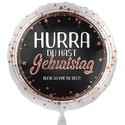 Folienballon 'Hurra! Du hast Geburtstag' Ballon Geburtstag Deko Luftballon Geschenk Kinder Erwachsene, Made in EU von Libetui