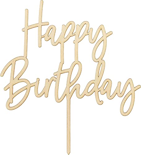 Cake Topper Happy Birthday aus Holz Tortenstecker Geburtstag Made in EU Kuchenaufstecker Kuchendeko Geburtstag Junge Mädchen Frauen Mann Kuchenaufsatz Größe 15x16cm Cake Topper Happy Birthday aus Holz Tortenstecker Geburtstag Made in EU Kuchenaufstecker Kuchendeko Geburtstag Junge Mädchen Frauen Mann Kuchenaufsatz Größe 15x16cm von Libetui