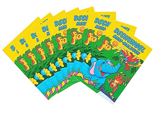 Libetui 8 Malbücher Dschungel Safari Kindermalbuch Dschungeltiere Malbuch Kinder Mitgebsel Gastgeschenke Kindergeburtstag Mini-Malbuch Dschungel Safari von Libetui