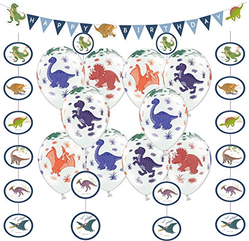 Libetui Deko Set Dino Geburtstag Dekoration Set Dinosaur Happy Birthday Girlande Dino Dekohänger Luftballon Dino für Kindergeburtstag Dino Libetui Deko Set Dino Geburtstag Dekoration Set Dinosaur Happy Birthday Girlande Dino Dekohänger Luftballon Dino für Kindergeburtstag Dino von Libetui