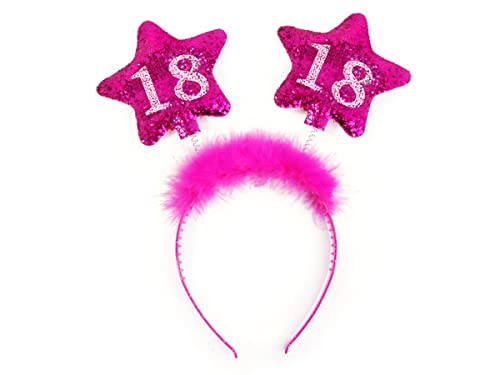 Libetui Haarreif Pink 18. Geburtstag Mädchen Stirnband Gag Partyartikel ersetzt Krone 18th birthday gifts Gadgets Scherzartikel coole Geschenkidee zum 18 Geburtstag Party Haarreif Stern Glitzer Libetui Haarreif Pink 18. Geburtstag Mädchen Stirnband Gag Partyartikel ersetzt Krone 18th birthday gifts Gadgets Scherzartikel coole Geschenkidee zum 18 Geburtstag Party Haarreif Stern Glitzer von Libetui