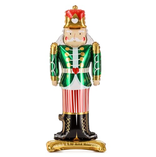 Libetui XXL Folienballon Nussknacker Weihnachtsdeko Ballon mit Standfunktion Soldat Figur selbstehender Ballon Weihnachten Deko Luftballon Geschenk Junge & Männer zu Weihnachten Libetui XXL Folienballon Nussknacker Weihnachtsdeko Ballon mit Standfunktion Soldat Figur selbstehender Ballon Weihnachten Deko Luftballon Geschenk Junge & Männer zu Weihnachten von Libetui