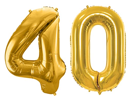 Luftballon 40. Geburtstag Gold Folienballon 40 XXL Größe 86cm-100cm goldener Dekoballon 40 Geburtstag Deko Jubiläum 40 Jahre Folienluftballon Zahl 40 Gold Luftballon 40. Geburtstag Gold Folienballon 40 XXL Größe 86cm-100cm goldener Dekoballon 40 Geburtstag Deko Jubiläum 40 Jahre Folienluftballon Zahl 40 Gold von Libetui