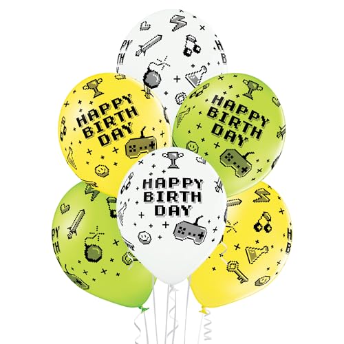 Set 10 Luftballon Happy Birthday Gaming Ballon Made in EU Deko Game Party Spiele Spielabend Geburtstag Kinder Teens Deko Geschenk Kindergeburtstag Gamer Luftballon Set 10 Luftballon Happy Birthday Gaming Ballon Made in EU Deko Game Party Spiele Spielabend Geburtstag Kinder Teens Deko Geschenk Kindergeburtstag Gamer Luftballon von Libetui
